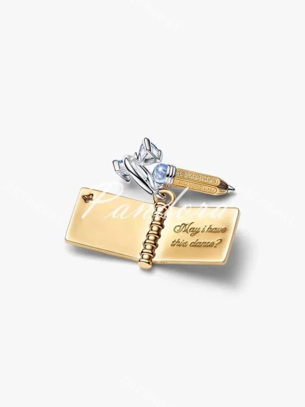Pandora Bridgerton Dance Card & Pencil Dangle Charm